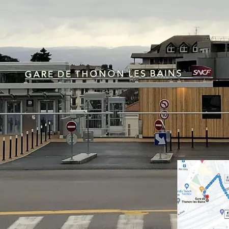 T3 Duplex Thonon Centre - Parking - Gare - Thermes Esterno foto