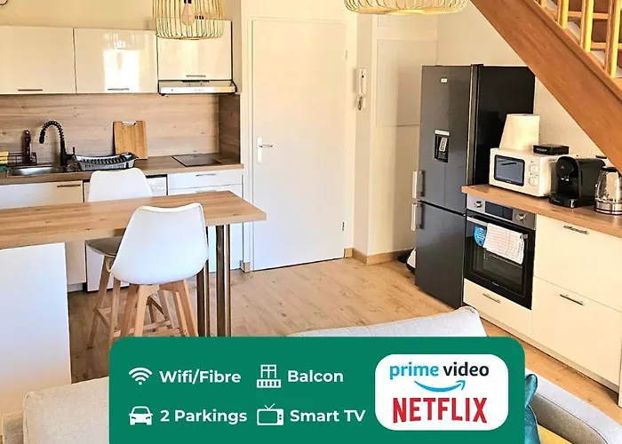 T3 Duplex Thonon Centre - Parking - Gare - Thermes